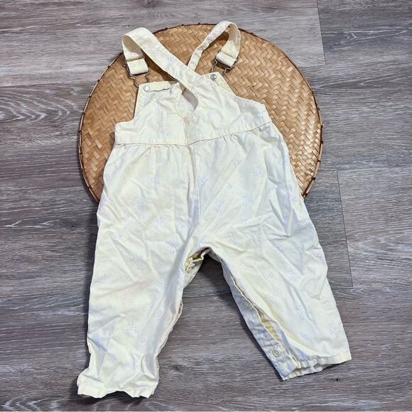 Vintage Oshkosh bgosh yellow floral printed overalls - Picture 3 of 4